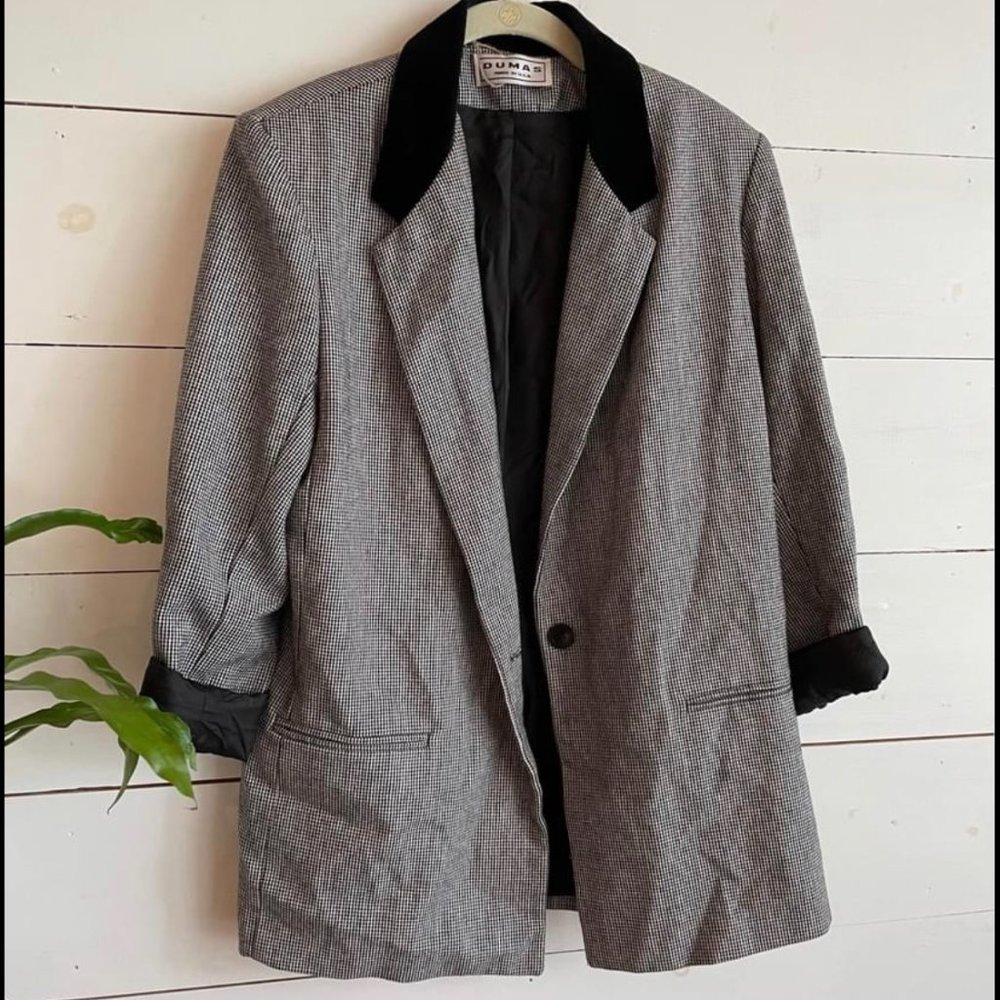 Vintage Houndstooth Blazer